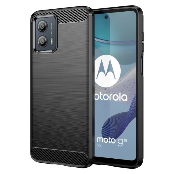Силиконов Калъф Carbon за Motorola Moto G53 5G, черен 1