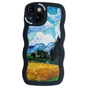 Силиконов калъф Wavy за IPhone 14, пейзаж