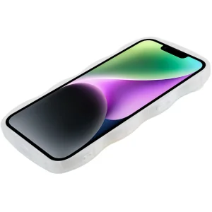 Силиконов калъф Wavy за IPhone 14, зелени цветя 4