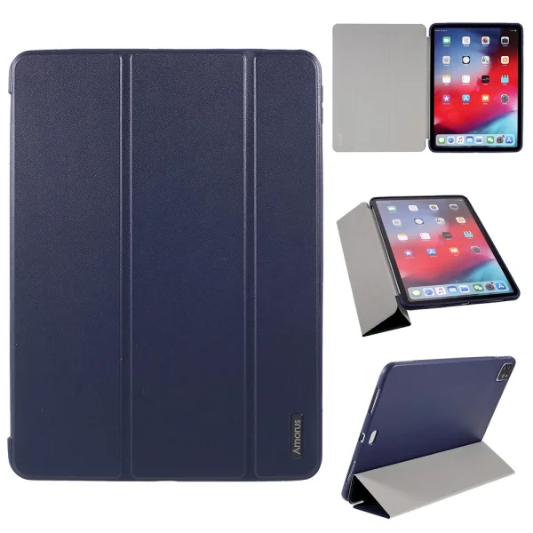 Калъф Тефтер AMORUS iPad Air 2020 / Air 2022 / iPad Pro 11-inch 2020 / 2021 / 2022, син 2