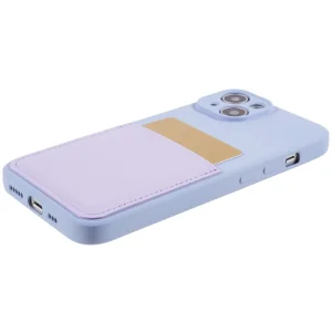 Silicone Lite Card Slot Silicone Case for IPhone 14, light purple 5