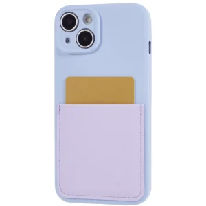 Silicone Lite Card Slot Silicone Case for IPhone 14, light purple 3