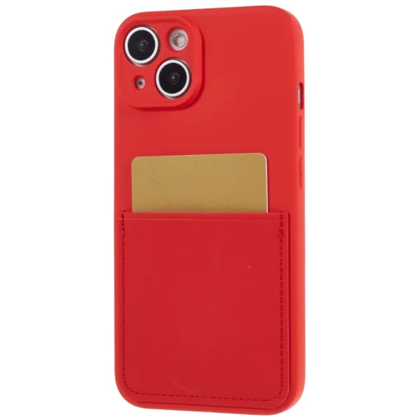 Silicone case Card Slot for IPhone 14, red 3