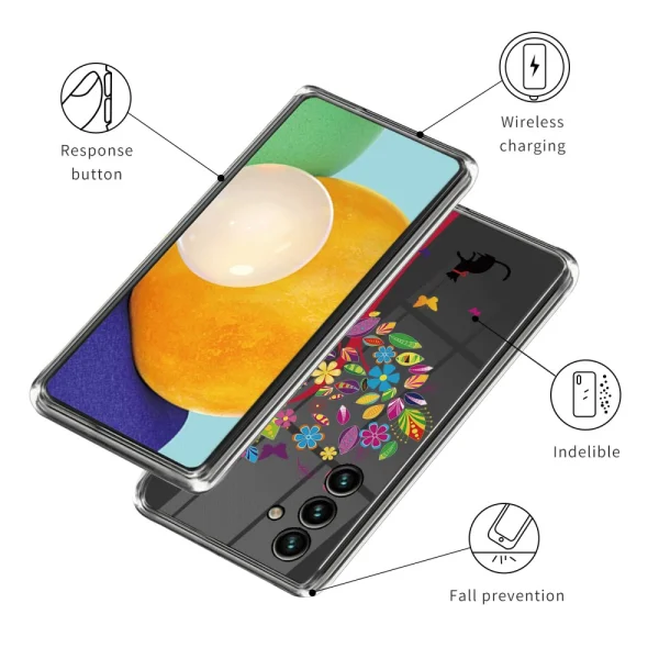 Силиконов калъф за Samsung Galaxy A34 5G, Котка и дърво 3