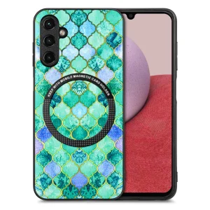 Удароустойчив калъф Metal Ring за Samsung Galaxy A14 5G, сапфирена мозайка