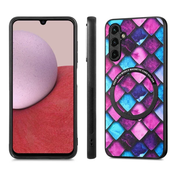 Shockproof Case Metal Ring for Samsung Galaxy A14 5G, purple mosaic 2