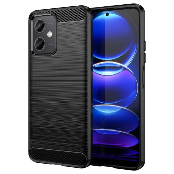 Силиконов Калъф Carbon за Xiaomi Redmi Note 12 5G, черен 1