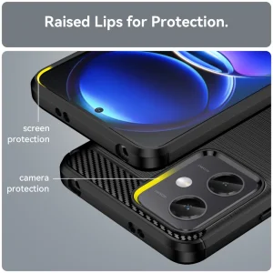 Силиконов Калъф Carbon за Xiaomi Redmi Note 12 5G, черен 5