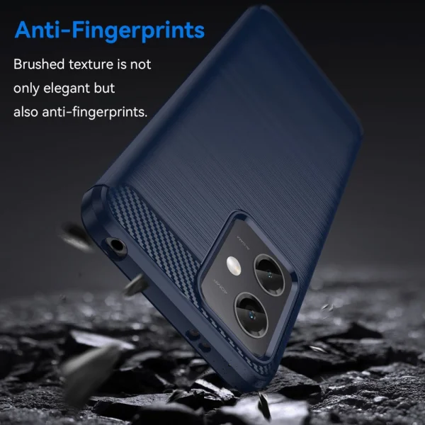 Carbon Silicone Case for Xiaomi Redmi Note 12 5G, blue 6
