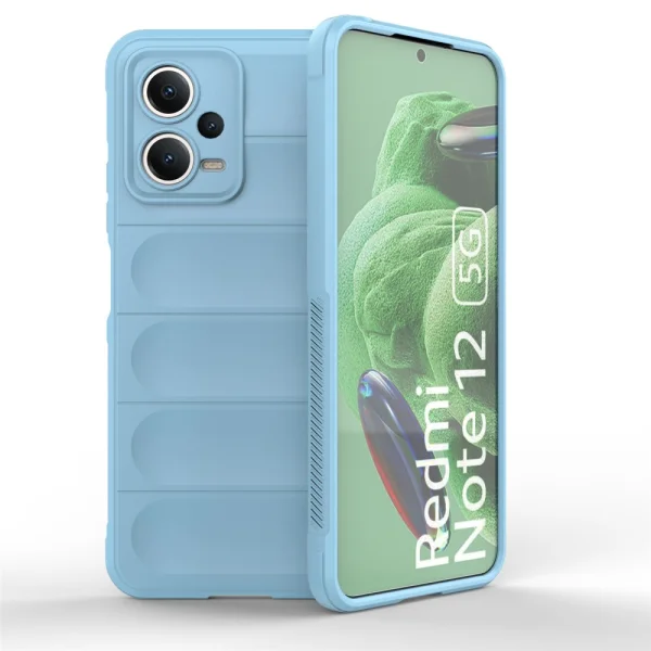 Силиконов калъф Wear-resistant за Xiaomi Redmi Note 12 5G, син 1