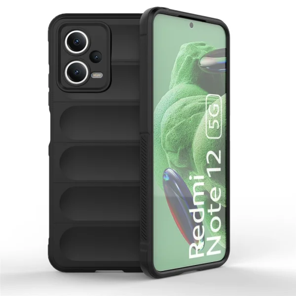 Силиконов калъф Wear-resistant за Xiaomi Redmi Note 12 5G, черен 1