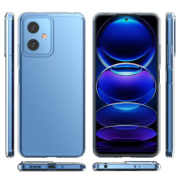 Силиконов калъф за Xiaomi Redmi Note 12 5G, прозрачен 5