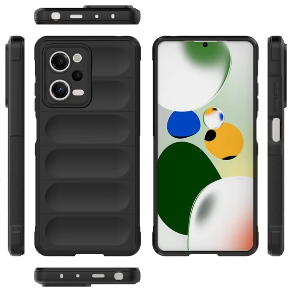 Силиконов калъф Wear-resistant за Xiaomi Redmi Note 12 Pro 5G, черен 5