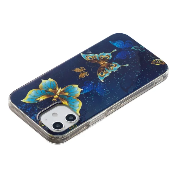 Silicone case IPhone 12 / 12 Pro, glowing butterfly 3