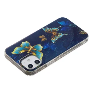 Silicone case IPhone 12 / 12 Pro, glowing butterfly 3