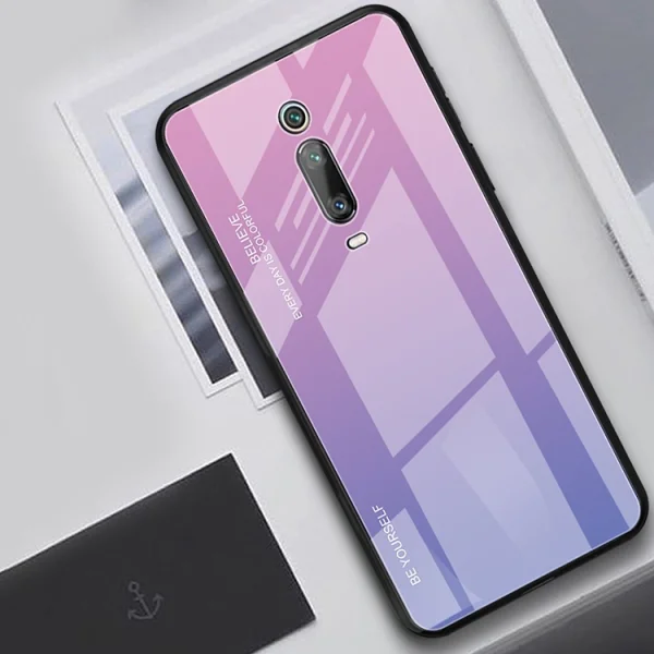 Стъклен Гръб Glass за Xiaomi Redmi K20 / Xiaomi K20 Pro / Xiaomi Mi 9T / Xiaomi Mi 9T Pro, Розов/ Лилав 5