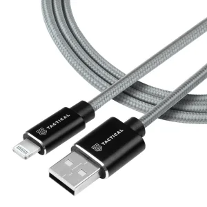 Кабел USB Tactical Fast Rope Kevlar USB-A/Lightning MFI, 1m, сив