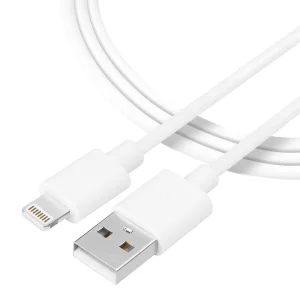 USB Кабел Tactical Smooth Thread USB-A/Lightning 1m, бял