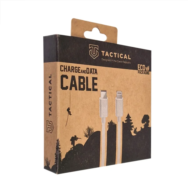 Кабел Tactical Smooth Thread, USB-C към Lightning 1m, бял 2