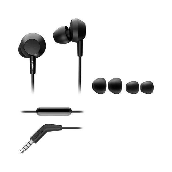 In-ear headphones with microphone PHILIPS TAE4105BK, BIG BASS, Black 4