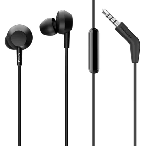 Слушалки с микрофон PHILIPS TAE4105BK, BIG BASS, Черен