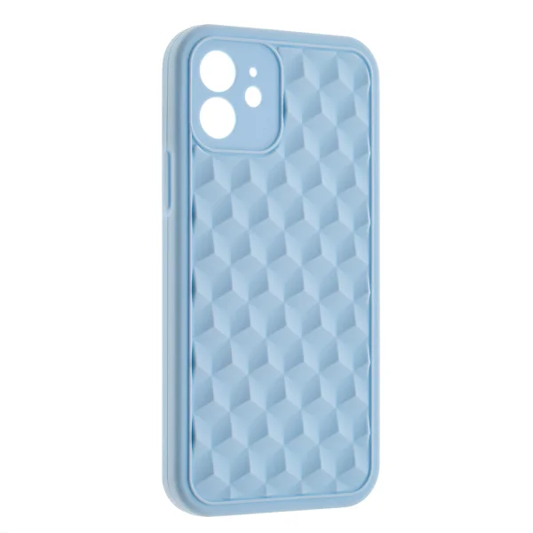 Silicone case 3D Cube for iPhone 12, Light blue 1