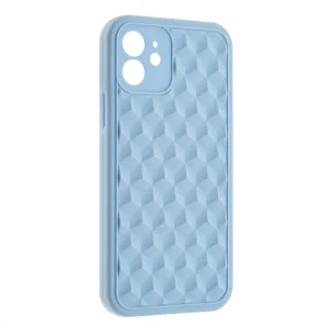 Силиконов калъф 3D Cube за iPhone 12, Светло син