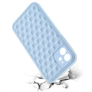 Silicone case 3D Cube for iPhone 12, Light blue 4