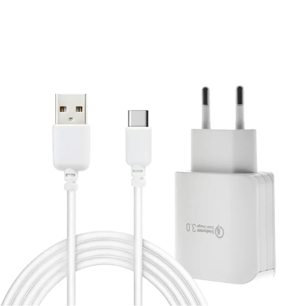 Зарядно устройство 220V, 3.0A, с кабел Type C 1