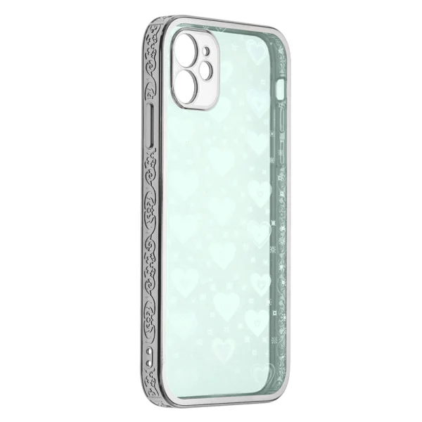 Silicone case Blink 2&1 for IPhone 12, Silver 2
