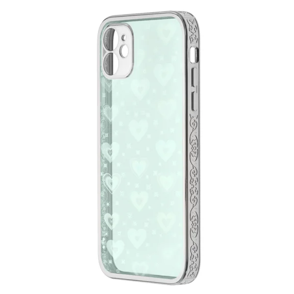 Silicone case Blink 2&1 for IPhone 12, Silver 1
