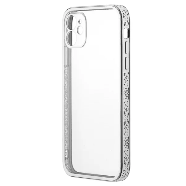 Silicone case Blink 2&1 for IPhone 12, Silver 3
