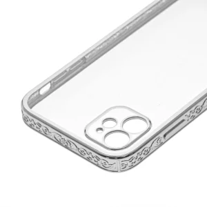 Silicone case Blink 2&1 for IPhone 12, Silver 4