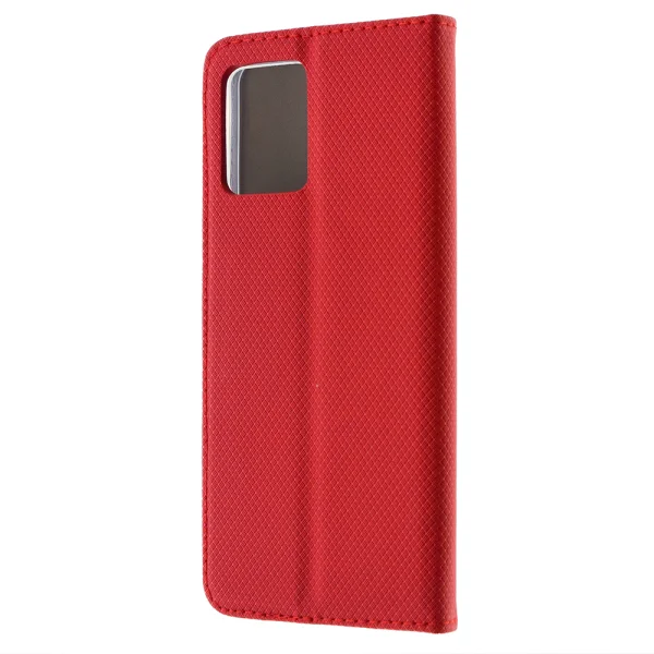 Smart Book Wallet Case for Motorola G53, Red 2