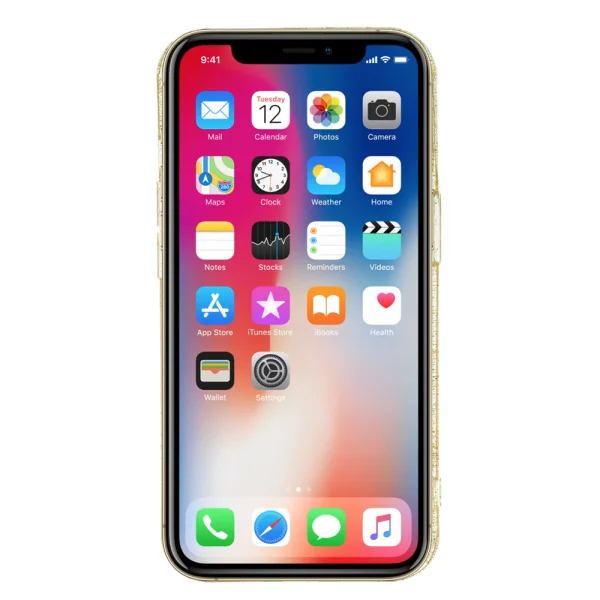 Silicone case Gold Glitter for iPhone 11, Gold 2