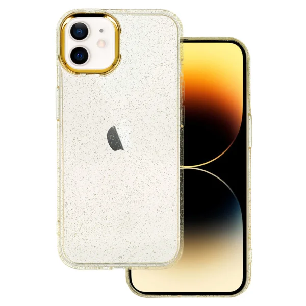 Gold Glitter silicone case for iPhone 12 / 12 Pro, Gold 2