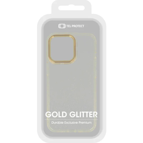 Silicone case Gold Glitter for iPhone 13 Pro, Gold 4