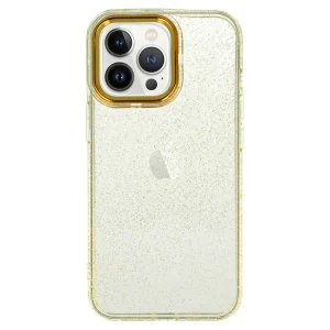 Силиконов калъф Gold Glitter за iPhone 13 Pro, Златист