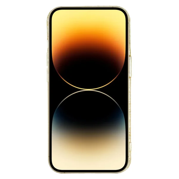Silicone Back Cover Gold Glitter for iPhone 13, Gold 2