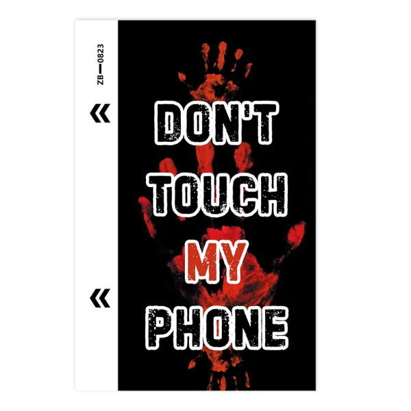 Custom Cut Phone Foil Protector (Back), Do not touch my phone 3D 3