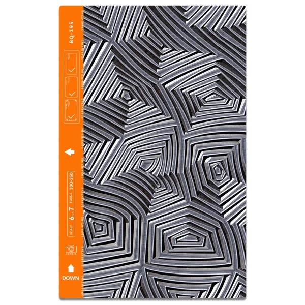 Custom Cut Phone Foil Protector (Back), 3D Abstract Metal 3