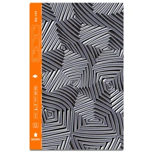 Custom Cut Phone Foil Protector (Back), 3D Abstract Metal 3