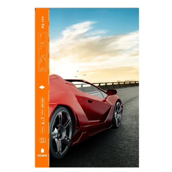Custom Cut Phone Film Protector (Back), Sports Car 3D 3