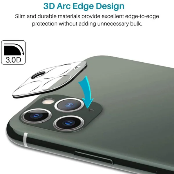 Стъклен Протектор за камерата на iPhone 11 pro Max, 3D 2