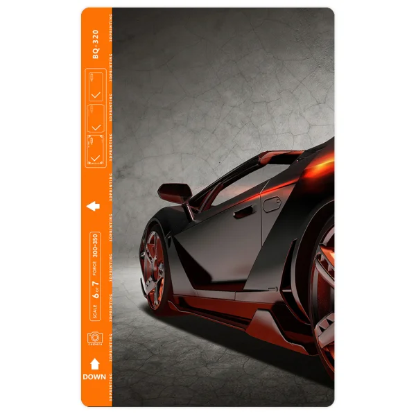Custom Cut Phone Foil Protector (Back), Sports Car 3D 3