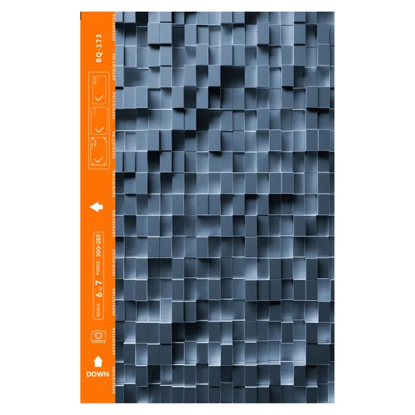 Изрязване Фолио Протектор за телефон (Гръб), Abstract Blocks 3D 3