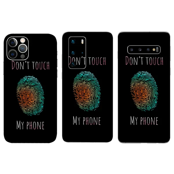 Cut-to-Fit Phone Film Protector (Back), Don't touch my phone 3D 1