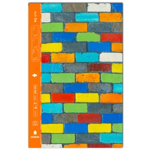 Cut-to-Fit Phone Film Protector (Back), Colorful 3D Bricks 3