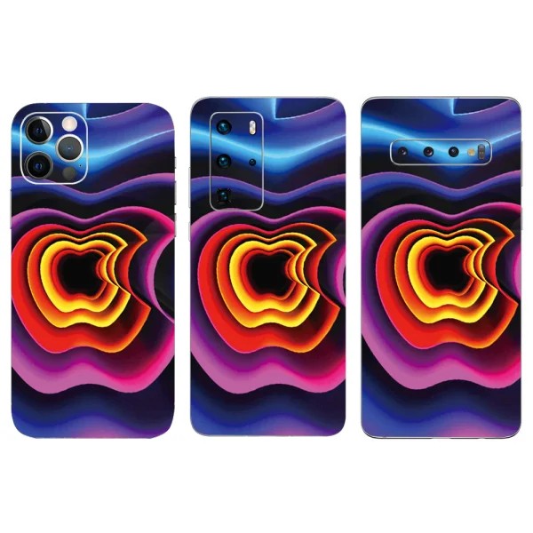 Cut-to-fit Phone Film Protector (Back), Abstract Apple 3D 1