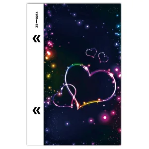 Cut Film Phone Protector (Back), Starry Hearts 3D 3